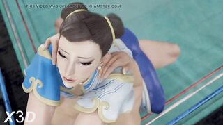 Chun- Li ( Street Fighter ) have anal sex with 25 inch cock