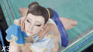 Chun- Li ( Street Fighter ) have anal sex with 25 inch cock