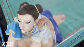 Chun- Li ( Street Fighter ) have anal sex with 25 inch cock