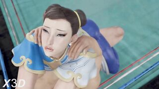 Chun- Li ( Street Fighter ) have anal sex with 25 inch cock