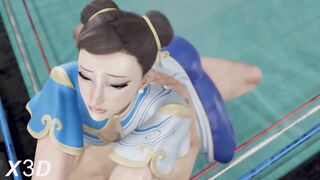 Chun- Li ( Street Fighter ) have anal sex with 25 inch cock