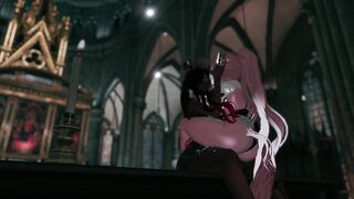 nun & succubus fuck in church [Dopalene & suzy_q]