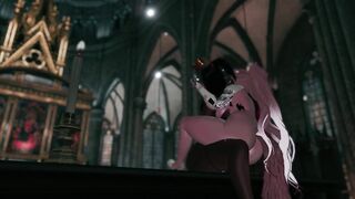 nun & succubus fuck in church [Dopalene & suzy_q]