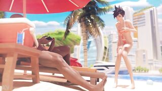 Tracer on the beach