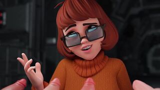 velma enjoying several dicks