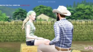 [TRAILER] Fucking my beta debtor's wife who hid on his farm - Outdoors with beautiful blonde