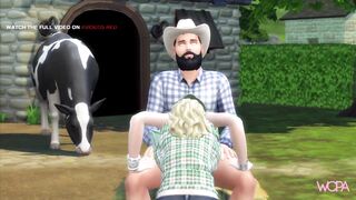 [TRAILER] Fucking my beta debtor's wife who hid on his farm - Outdoors with beautiful blonde