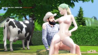 [TRAILER] Fucking my beta debtor's wife who hid on his farm - Outdoors with beautiful blonde