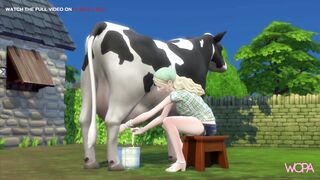 [TRAILER] Fucking my beta debtor's wife who hid on his farm - Outdoors with beautiful blonde