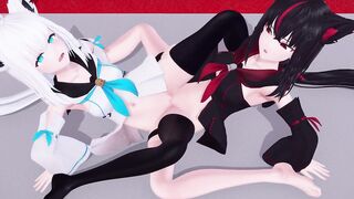 【MMD】白黒fbkで貝合わせ／fbk scissoring