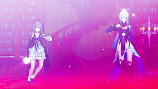 【MMD R18 Honkai Star Rail/4K】《Jingliu (镜流) Herta (ヘルタ)》~《"Shawn Wasabi " [Burnt Rice]》