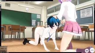 3D HENTAI Schoolgirl Watches her Girlfriend Moan with Pleasure