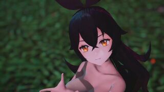 Mmd R18 Amber Genshin Impact Sexy and Hot with Shaved Pussy