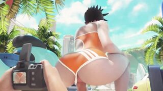 【MMD R-18 SEX DANCE】INTENSE BIG HOT ASS HARD SEX ON THE BEACH 甘いお尻 [MMD]