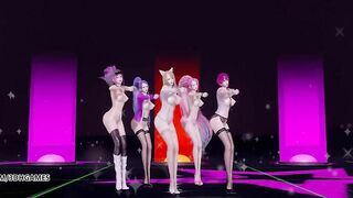 [MMD] CHUNG HA - Snapping Nude Vers. Ahri Akali Kaisa Evelynn Seraphine KDA 3D Erotic Dance