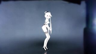 【r-18 MMD】LEWD-VOCALOID LUO TIANYI 情趣黑丝白发洛天依 Pjanoo