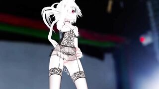 【r-18 MMD】LEWD-VOCALOID LUO TIANYI 情趣黑丝白发洛天依 Pjanoo