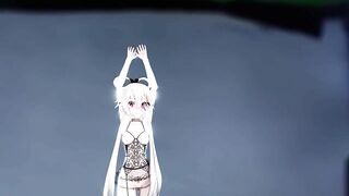 【r-18 MMD】LEWD-VOCALOID LUO TIANYI 情趣黑丝白发洛天依 Pjanoo