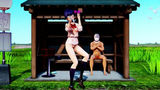 Mmd R18 Sex Danced at a Bus Stop in the Countryside Dildo in the Ass 3d Hentai Cum Hunter