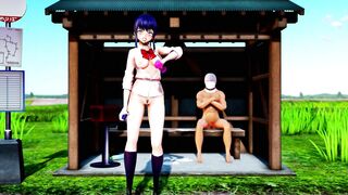 Mmd R18 Sex Danced at a Bus Stop in the Countryside Dildo in the Ass 3d Hentai Cum Hunter