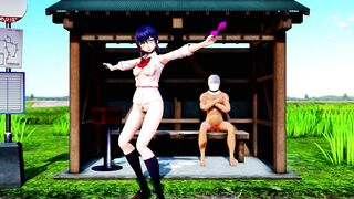 Mmd R18 Sex Danced at a Bus Stop in the Countryside Dildo in the Ass 3d Hentai Cum Hunter