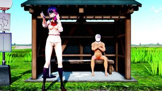 Mmd R18 Sex Danced at a Bus Stop in the Countryside Dildo in the Ass 3d Hentai Cum Hunter