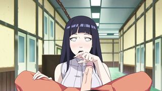 Receiving a blowjob from Hinata at School - KUNOICHI TRAINER - [Scenes + Download]