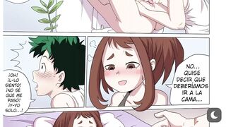 Deku fucks Uraraka while they plan the All Might gift