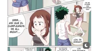 Deku fucks Uraraka while they plan the All Might gift