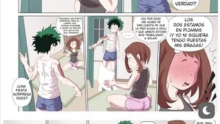 Deku fucks Uraraka while they plan the All Might gift