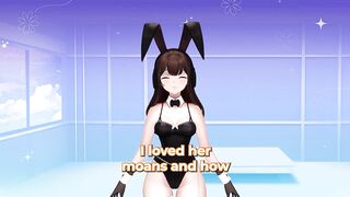 Bunny Vtuber watches Bullet Get Fuck For Her Attitude [Hentai]
