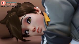 TRACER FOOTJOB TRANING | THE BEST OVERWATCH HENTAI ANIMATION 4K 60FPS