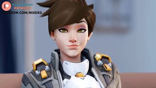 TRACER FOOTJOB TRANING | THE BEST OVERWATCH HENTAI ANIMATION 4K 60FPS