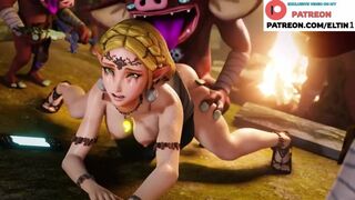 Zelda Hot Gangbang Fucked And Creampie | The Legend of Zelda Hentai 4k