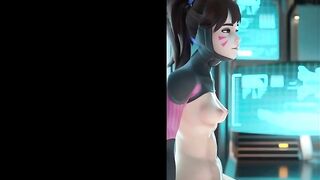 D.VA FUCKED IN THE SHOWER AND GETTING CREAMPIE | OVERWATCH HENTAI ANIMATION 4K