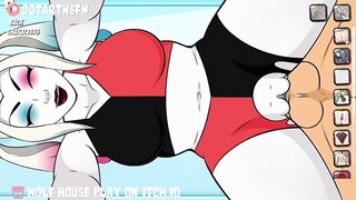 Hole House Game - Harley Quinn Bent over Doggystyle Dripping Creampie Orgasm