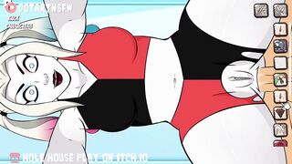 Hole House Game - Harley Quinn Bent over Doggystyle Dripping Creampie Orgasm