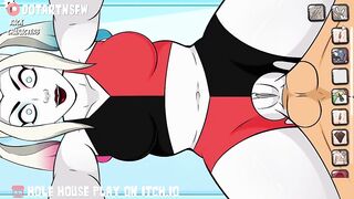 Hole House Game - Harley Quinn Bent over Doggystyle Dripping Creampie Orgasm