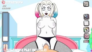 Harley Quinn Grinding Creampie In Fishnets - Hole House Game