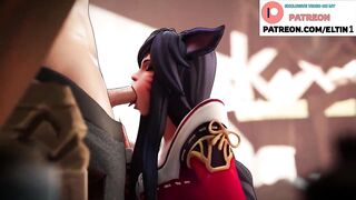 Hot Ahri Do Sweet Blowjob And Getting Cum In Mouth | Best LOL Hentai 4k 60fps