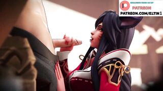 Hot Ahri Do Sweet Blowjob And Getting Cum In Mouth | Best LOL Hentai 4k 60fps