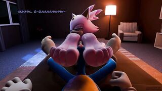 Blaze x Sonic Wet Footjob Cum on Feet Hentai Animation