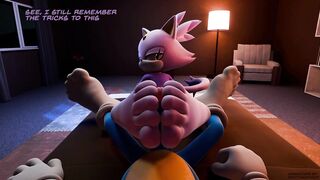 Blaze x Sonic Wet Footjob Cum on Feet Hentai Animation