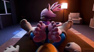 Blaze x Sonic Wet Footjob Cum on Feet Hentai Animation