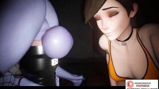 TRACER AND FGUTANARI WIDOWMAKER HOTTEST HENTAI STORY | BEST OVERWATCH FUTA ANIMATION