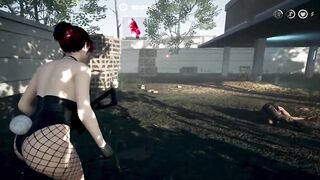 Hot girl dressed as a bunny running from monsters [Game +18] Gameplay