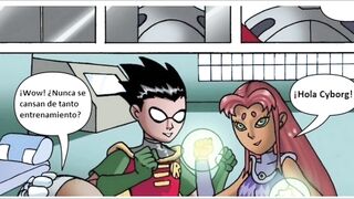 tenn titans-robin se folla a Starfire a escondidas