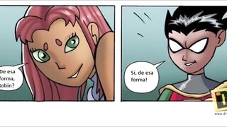 tenn titans-robin se folla a Starfire a escondidas