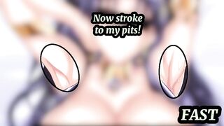 (Hentai JOI) 4 Minute Challenge: Feet and Armpit Worship PART2 (femdom, beta safe, premature)