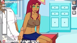 Starfire Handjob Cumshot Moaning Orgasm Rule 34 Hentai - Hole House Game